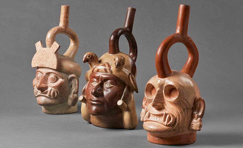 huaco retrato cultura moche cerámica